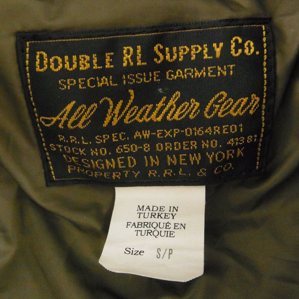 RRL ダブルアールエル キルティング ダウン ジャケット ダークカーキ系 S/P/170/92A【中古】