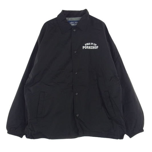 ポークチョップ PORKCHOP GARAGE SUPPLY 3D B＆S COACH JKT プリント ナイロン コーチ ジャケット ブラック系 XL【中古】