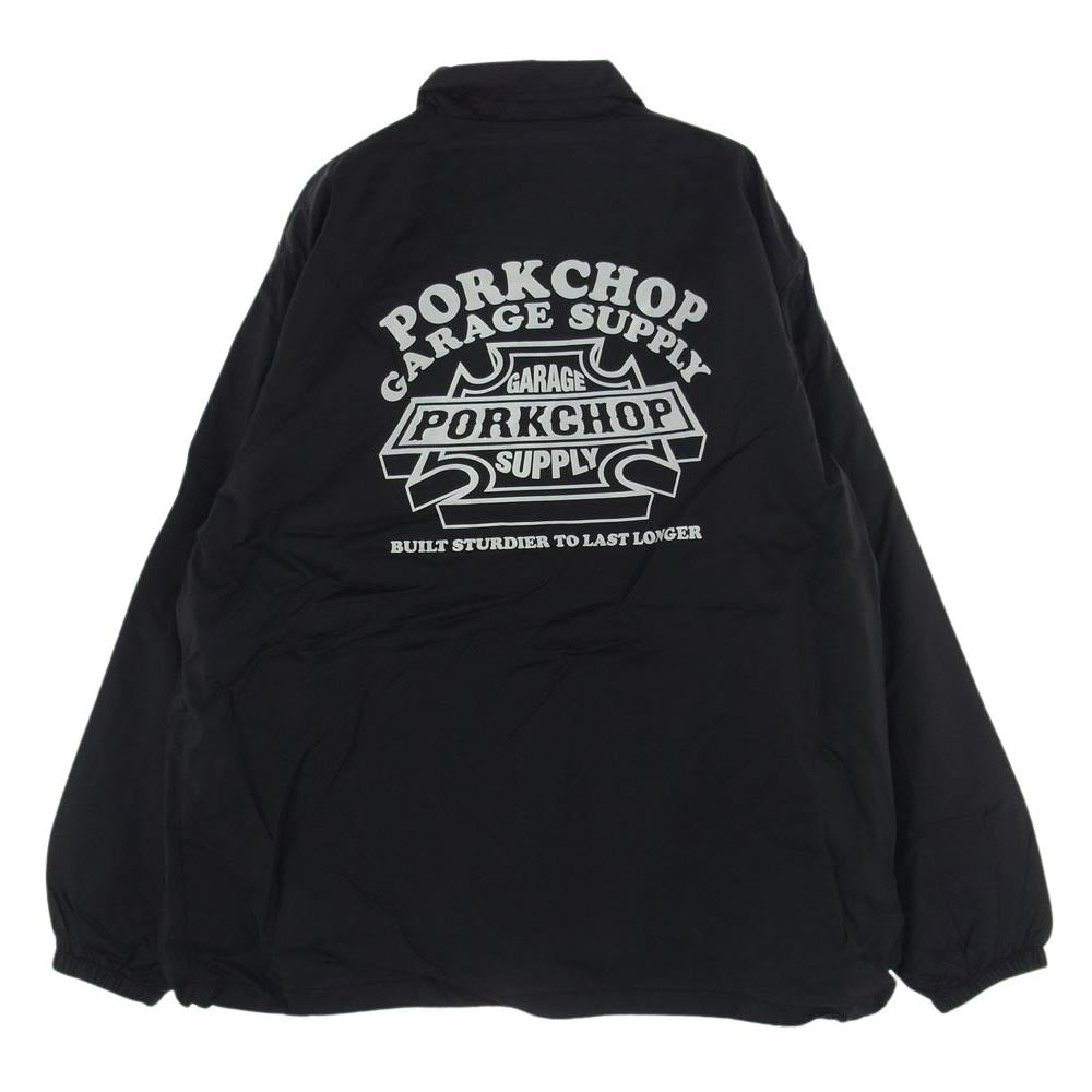 ポークチョップ PORKCHOP GARAGE SUPPLY 3D B＆S COACH JKT プリント ナイロン コーチ ジャケット ブラック系 XL【中古】