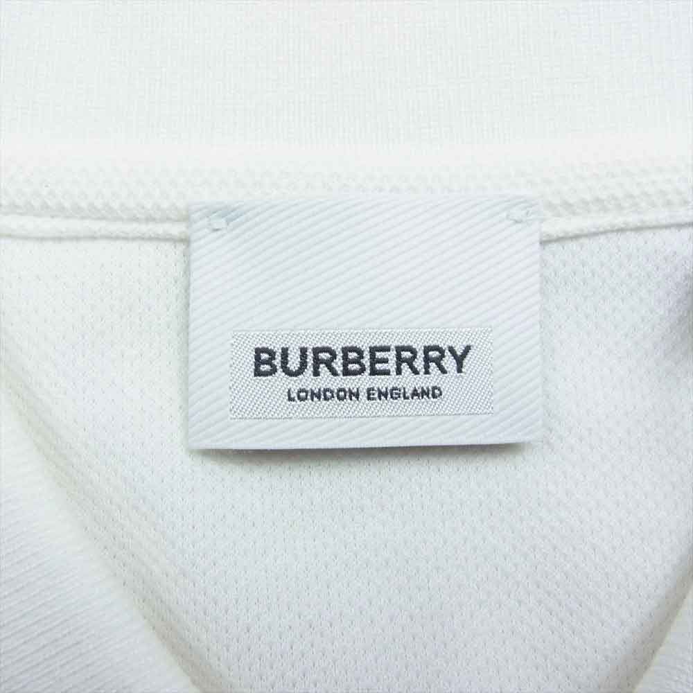 BURBERRY バーバリー 8016287 LONDON ロンドン ロゴ ポロ シャツ 半袖 ホワイト ホワイト系 M【新古品】【未使用】【中古】
