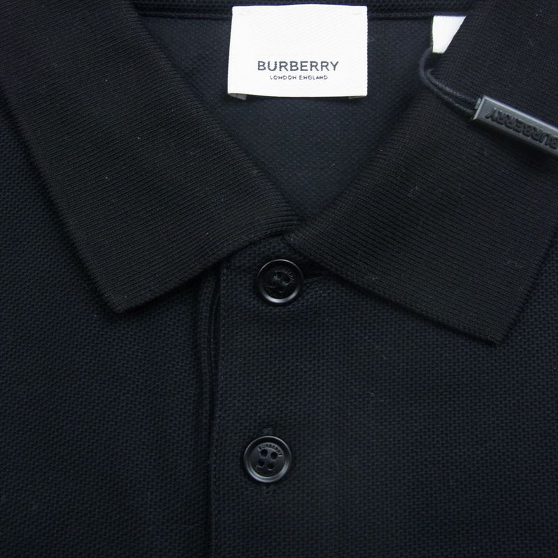 BURBERRY バーバリー 8016286 LONDON ロンドン ロゴ ポロ シャツ 半袖 ブラック系 M【新古品】【未使用】【中古】