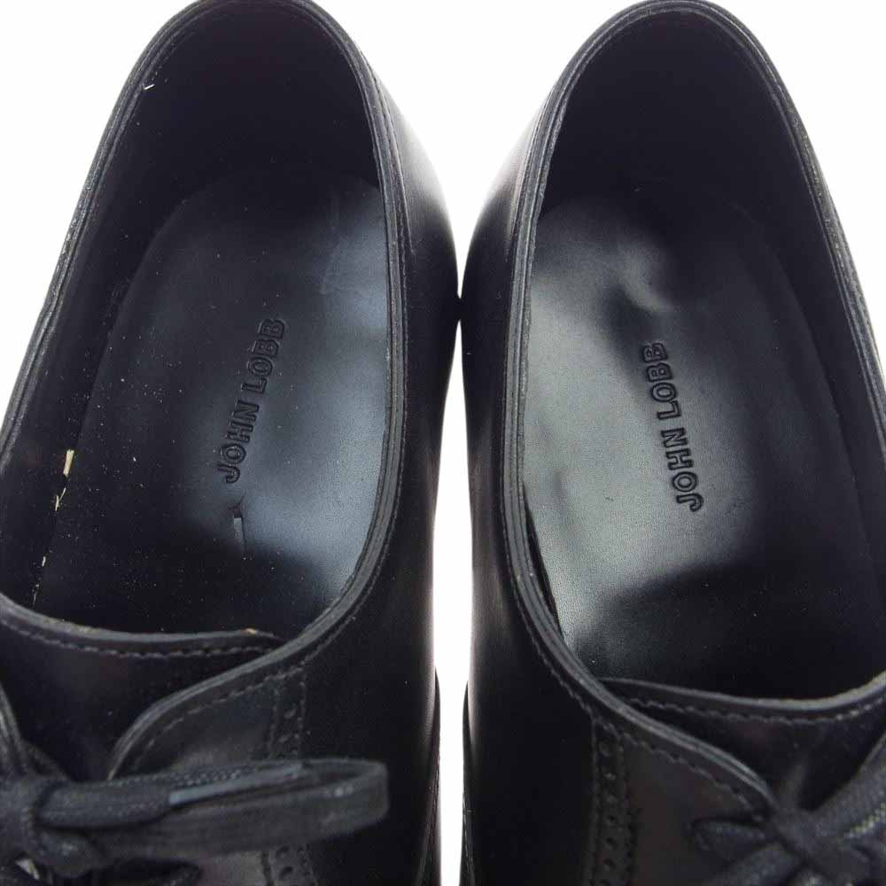 John Lobb ジョンロブ シューツリー付属 Philip II フィリップ2 パンチドキャップトゥ ビジネスシューズ ブラック系 7【美品】【中古】
