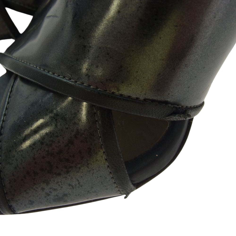 MARNI マルニ ストラップ レザー ヒール パンプス サンダル ブラック系 37.5【中古】