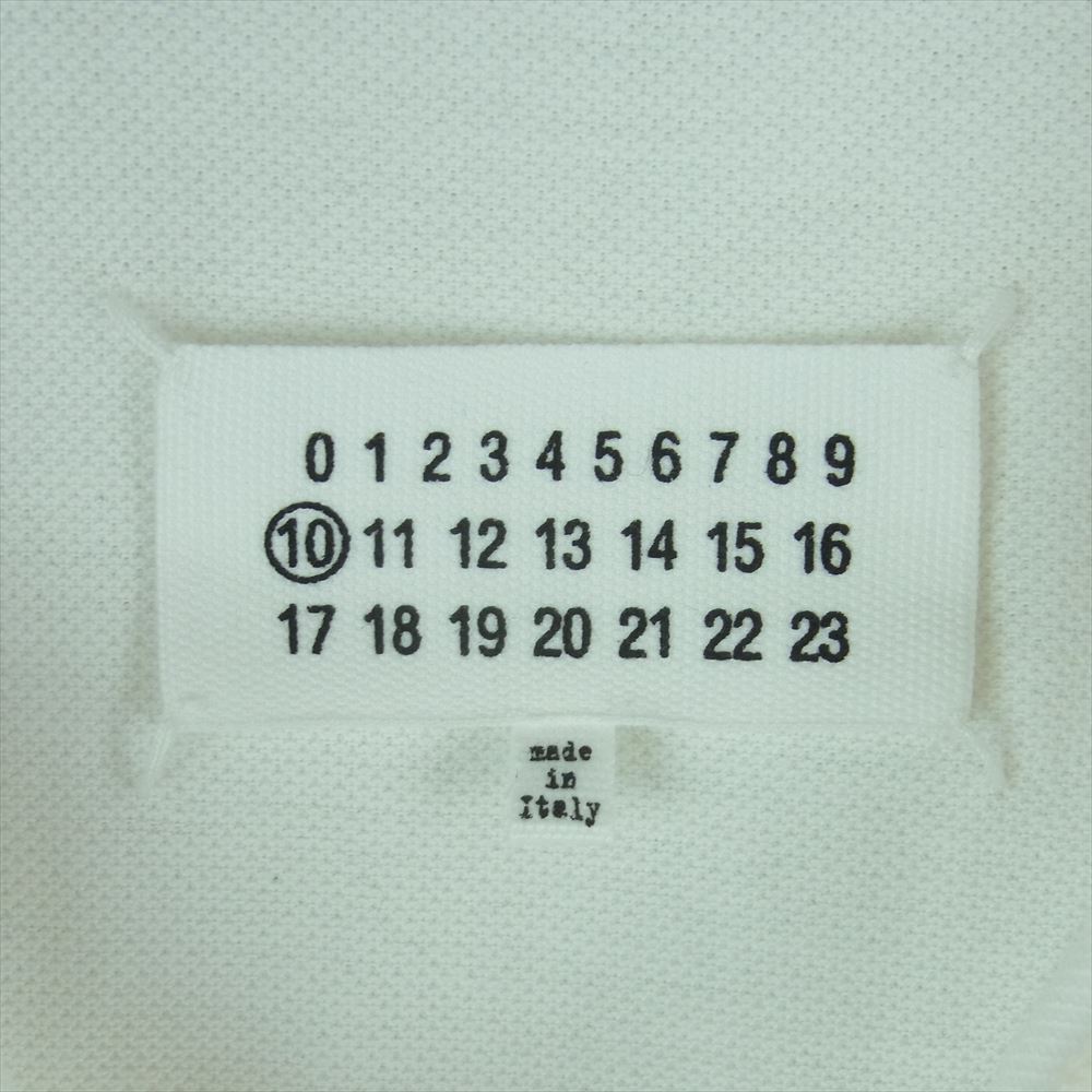 MAISON MARGIELA メゾンマルジェラ 22SS S50GL0041 POLO SHIRT プルオーバー ベースボール 半袖 ポロシャツ ホワイト系 M【中古】