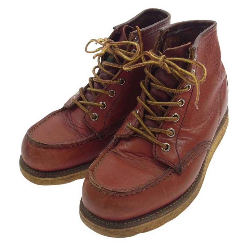RED WING レッドウィング 875 半円犬タグ 6inch Moc toe モックトゥ ブーツ 赤茶系 US5E【中古】