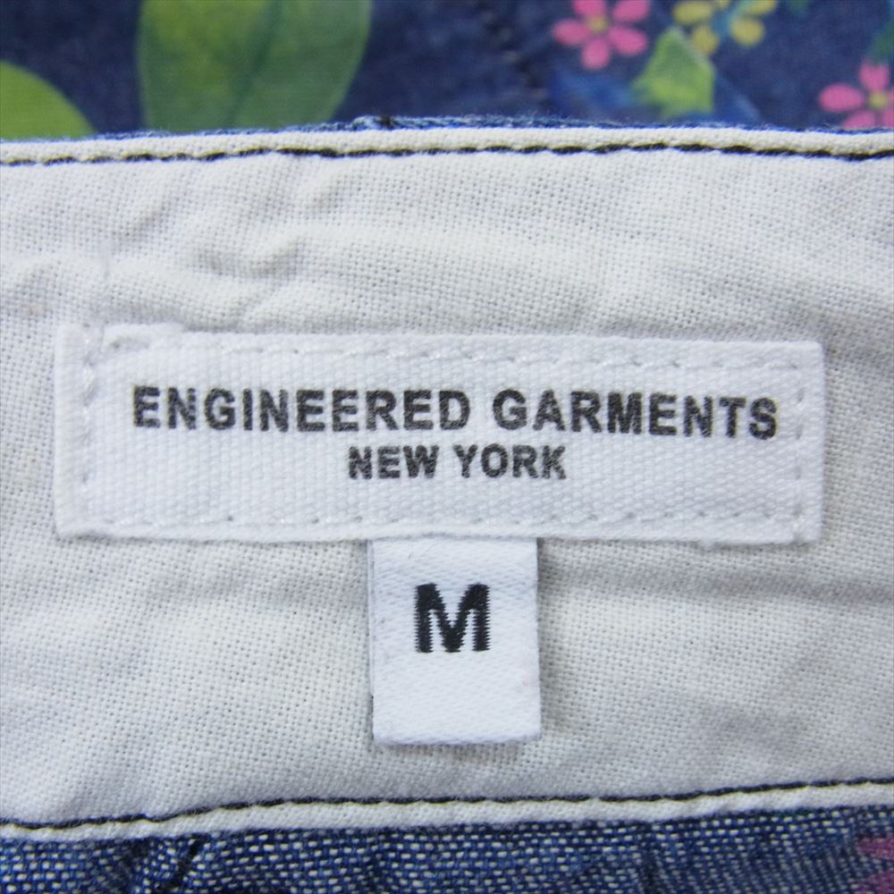 Engineered Garments エンジニアードガーメンツ アロハ 花柄 ダンガリー ショーツ ハーフパンツ ブルー系 M【中古】