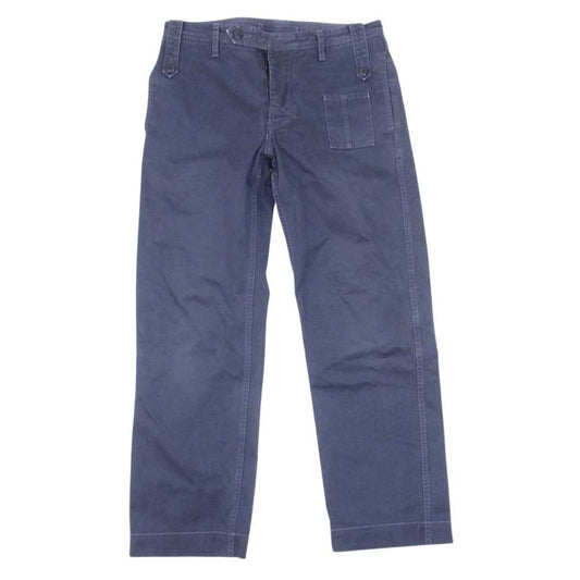Nigel Cabourn ナイジェルケーボン 8020050506 MILITARY CHINO PANTS ブリティッシュアーミー ミリタリー フライボタン チノパンツ ネイビー系 34【中古】