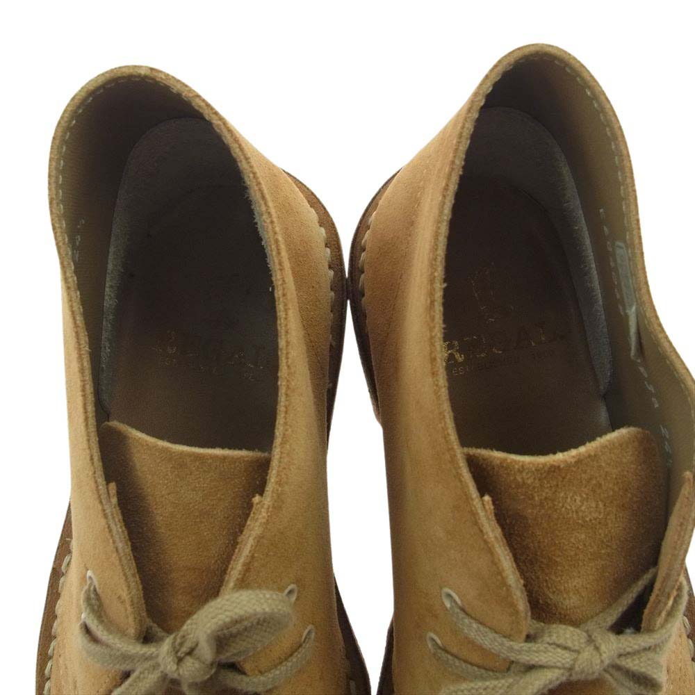 REGAL リーガル E6G4068 デザートブーツ スエード クレープソール チャッカ シューズ ライトブラウン系 24.5cm【中古】