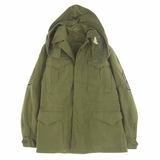 アメリカ軍 40s 1945年契約品 M1943 フィールド ミリタリー ジャケット カーキ系 36【中古】