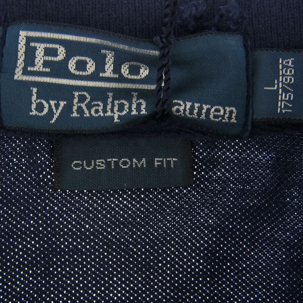 POLO RALPH LAUREN ポロ・ラルフローレン 刺繍 ポロ シャツ 半袖 ネイビー系 L【中古】