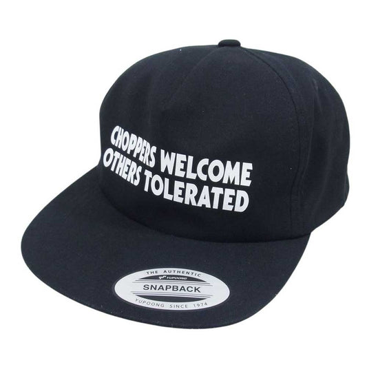 ポークチョップガレージサプライ SNAPBACK 6パネル ロゴ ベースボール キャップ 帽子 ブラック系【中古】