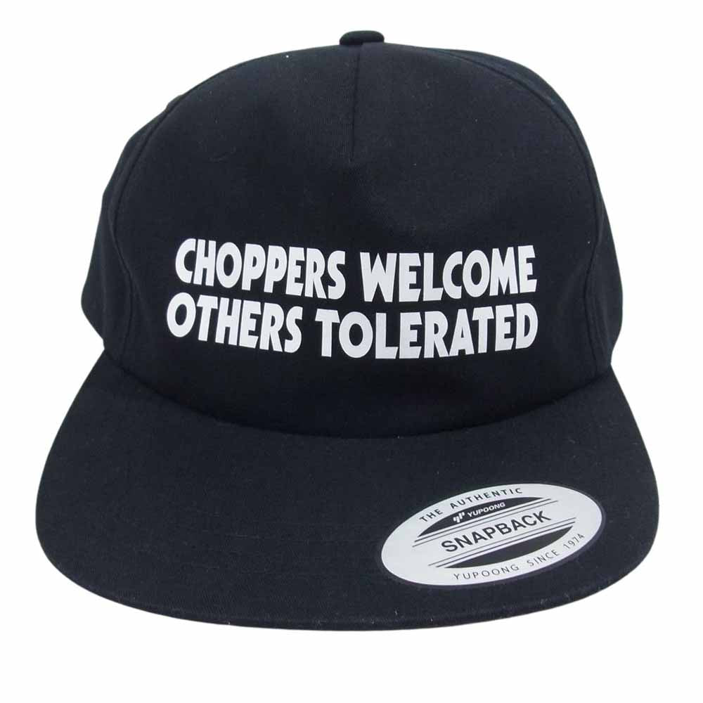 ポークチョップガレージサプライ SNAPBACK 6パネル ロゴ ベースボール キャップ 帽子 ブラック系【中古】