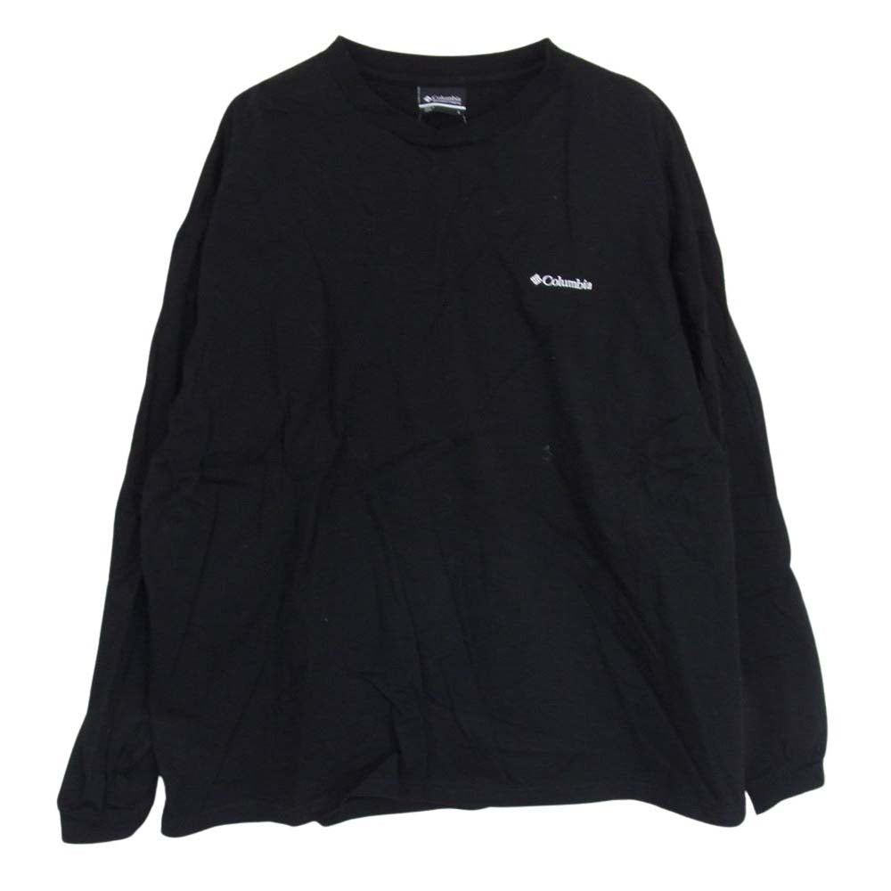 Columbia コロンビア PM0342 チャティー ピーク ロゴ 長袖 Tシャツ ブラック系 L【中古】