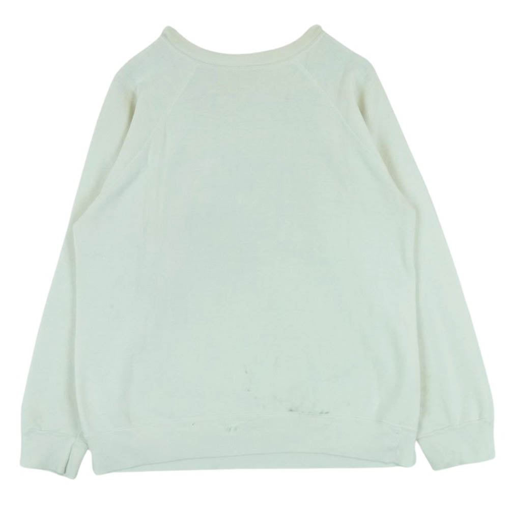 Champion チャンピオン USA製 80sトリコタグ UNIVERSITY CHICAGO カレッジ スウェット オフホワイト系 L【中古】