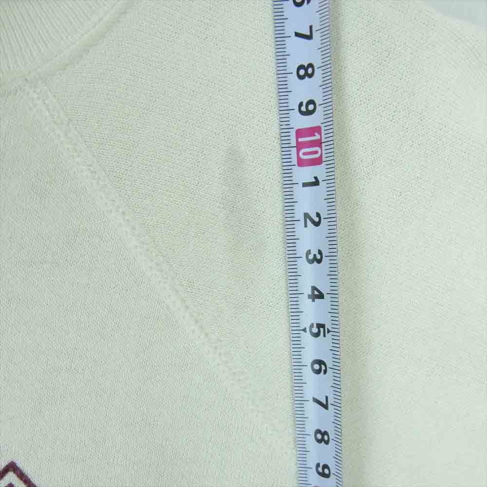 Champion チャンピオン USA製 80sトリコタグ UNIVERSITY CHICAGO カレッジ スウェット オフホワイト系 L【中古】