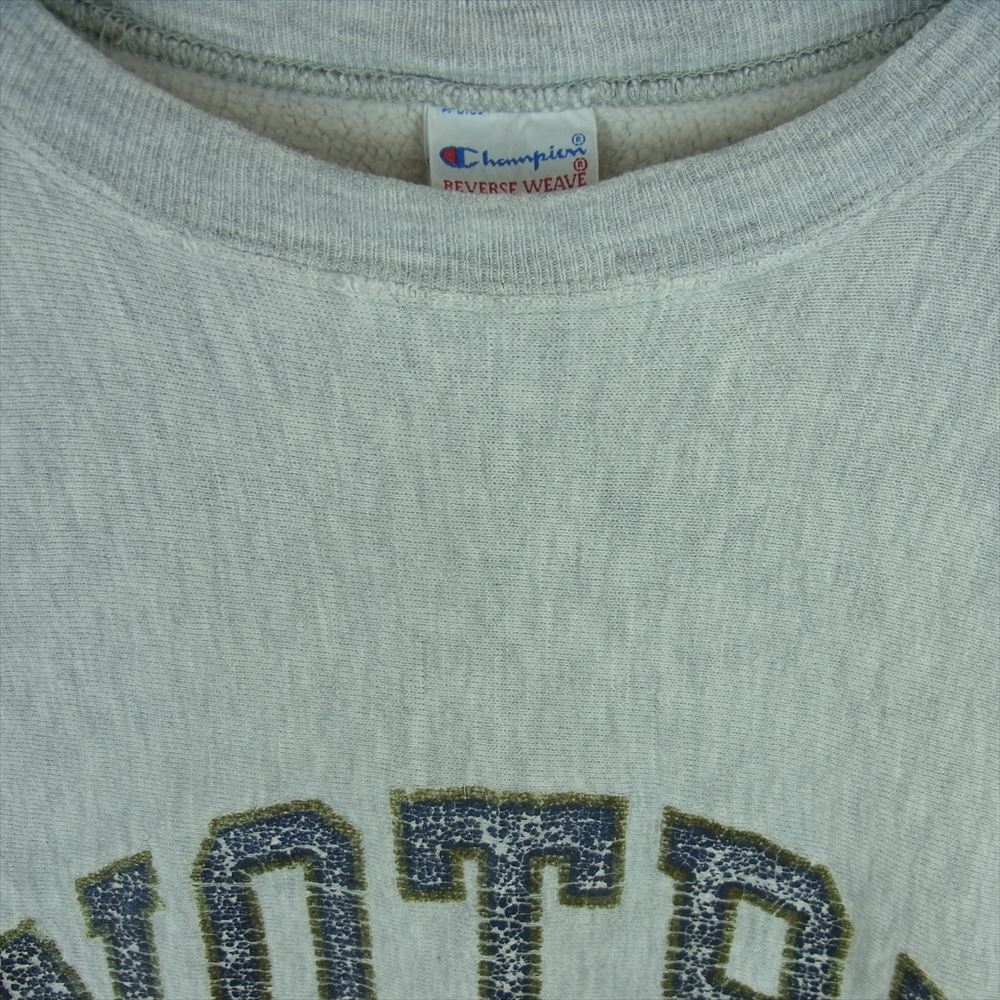 Champion チャンピオン 90s ヴィンテージ Reverse Weave Sweat NOTRE DAME リバースウイーブ ノートルダム大学 スウェット グレー系 M【中古】