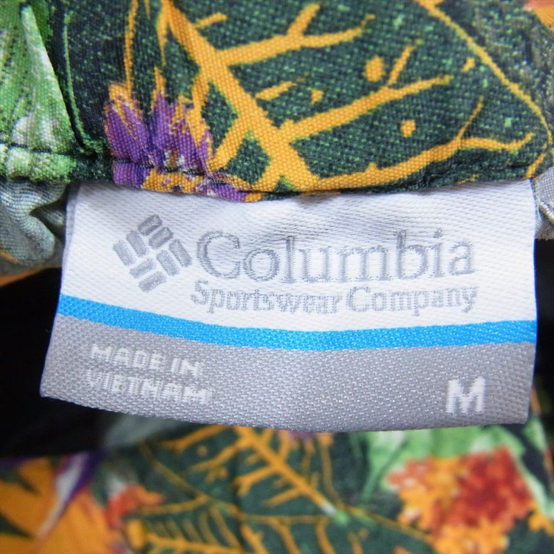Columbia コロンビア PM4472 　 総柄 ハーフパンツ ショーツ ベルト付き グリーン系 M【中古】