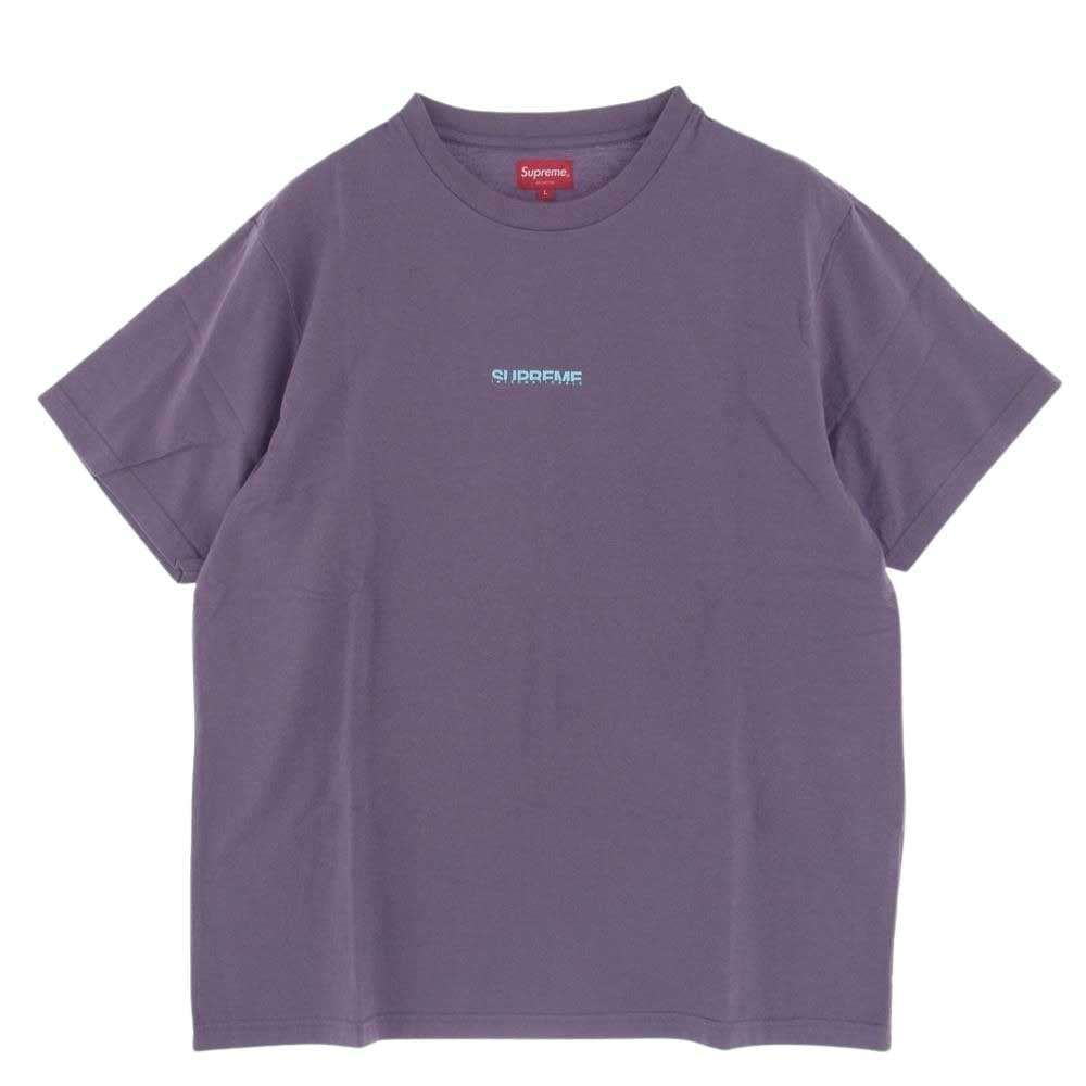 Supreme シュプリーム 19AW  Internationale S/S Top ロゴ プリント 半袖 Tシャツ パープル系 L【極上美品】【中古】