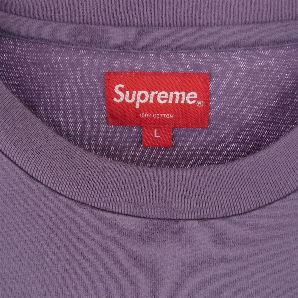 Supreme シュプリーム 19AW  Internationale S/S Top ロゴ プリント 半袖 Tシャツ パープル系 L【極上美品】【中古】