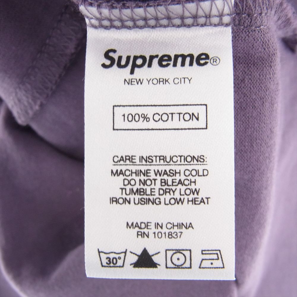 Supreme シュプリーム 19AW  Internationale S/S Top ロゴ プリント 半袖 Tシャツ パープル系 L【極上美品】【中古】