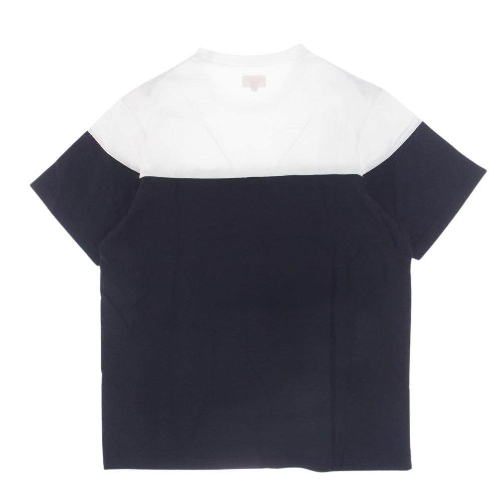 Supreme シュプリーム 18SS Split Logo S/S Top スプリット ロゴ刺繍 半袖 Tシャツ ホワイト系 ブラック系 L【極上美品】【中古】