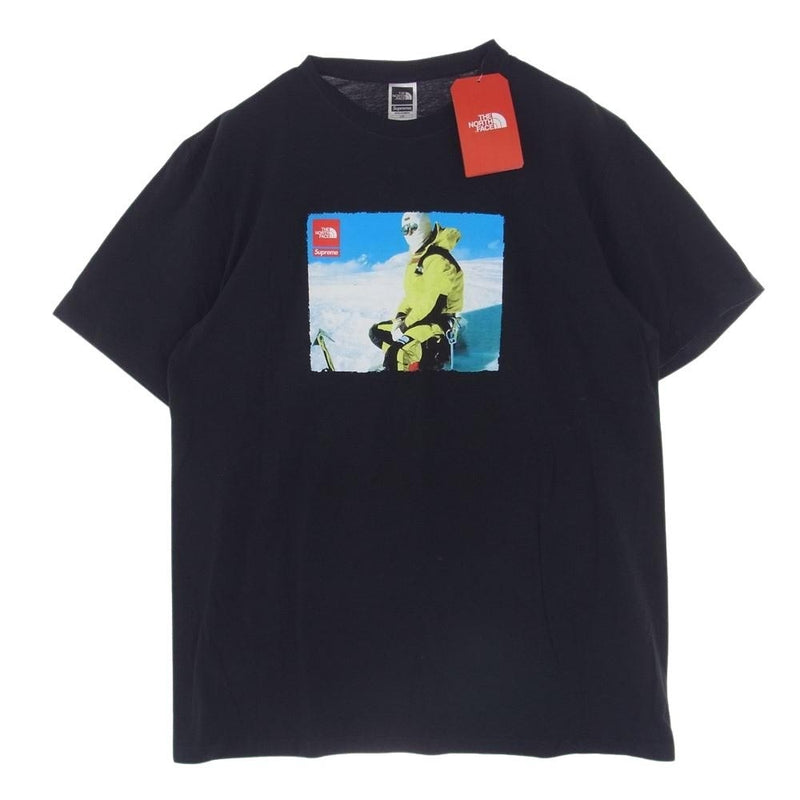 Supreme シュプリーム 18AW × The North Face Expedition S/S Tee ノースフェイス 半袖 プリント Tシャツ ブラック系 L【極上美品】【中古】