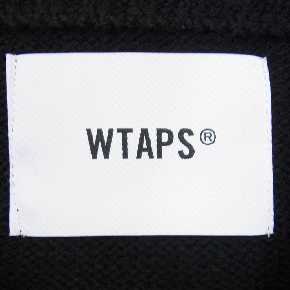 WTAPS ダブルタップス 23AW 232MADT-KNM02  OBSVR SWEATER クロスボーン レイヤード クルーネック ニット セーター ブラック系 X 02【極上美品】【中古】