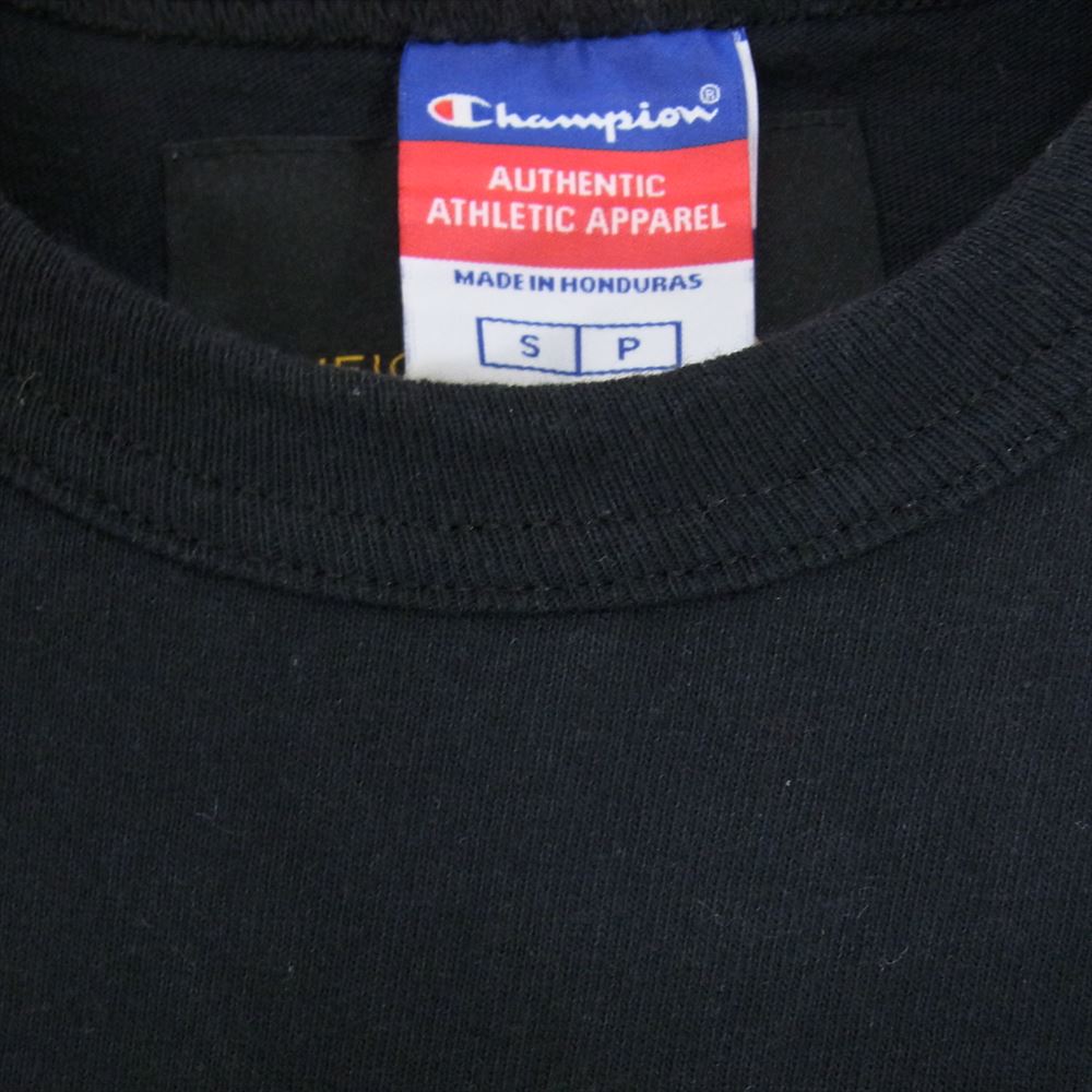 NEIGHBORHOOD ネイバーフッド × Champion チャンピオン ARMY アーミー マッドネス バックプリント 半袖 Tシャツ ブラック系 S【中古】