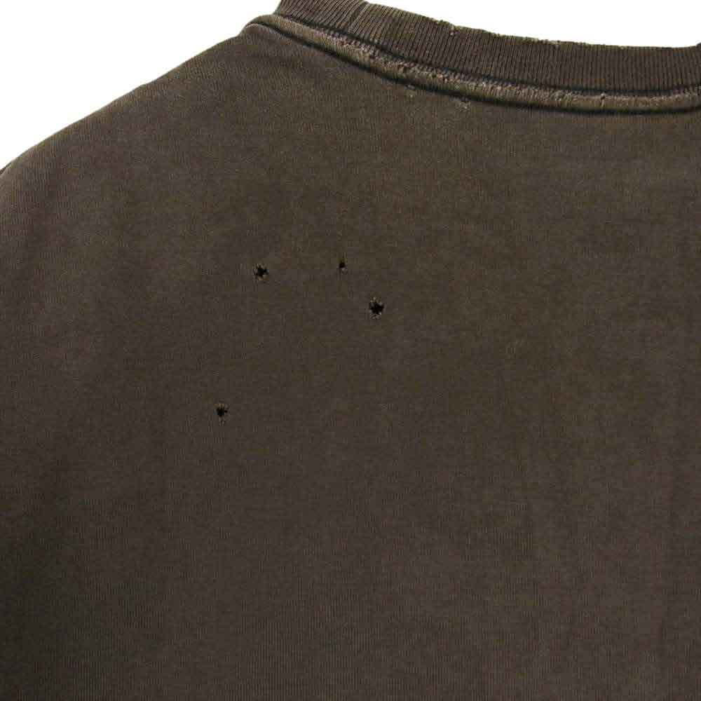 NUMBER(N)INE ナンバーナイン 04SS ドリーム期 宮下本人期アーカイブ ハート涙スカル ギター ダメージ加工  プリント 半袖 Tシャツ ブラウン系 3【中古】