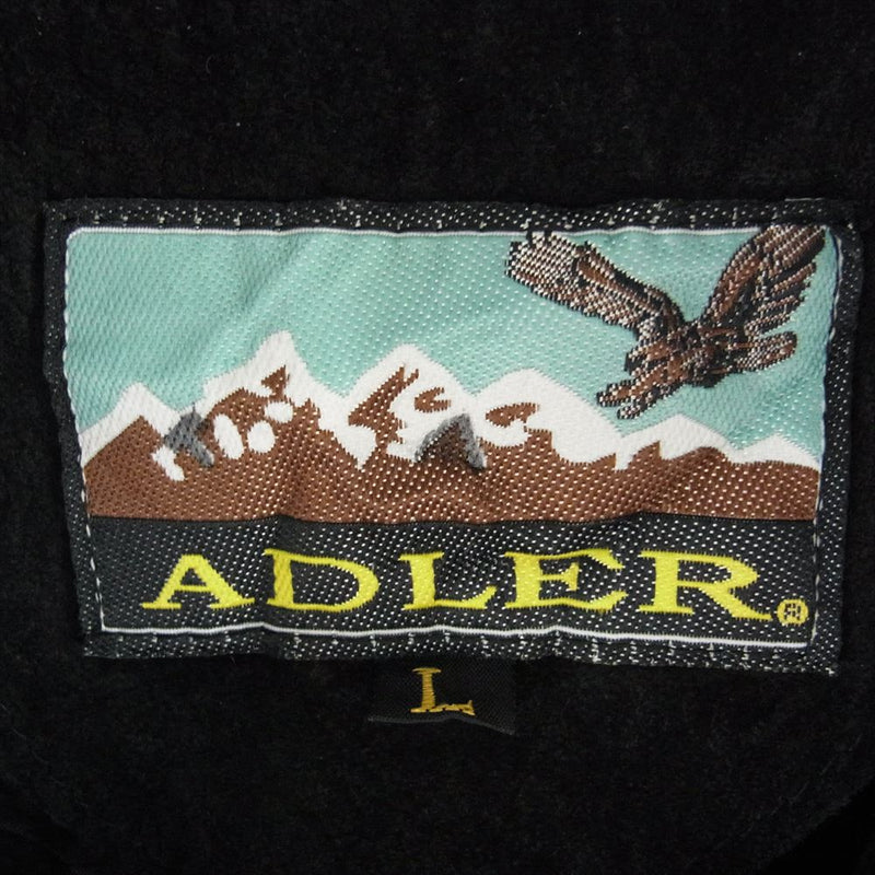 ヴィンテージ 90s ADLER スウェード 切替 ネイティブ柄 ブルゾン ジャケット ブラック系 L【中古】