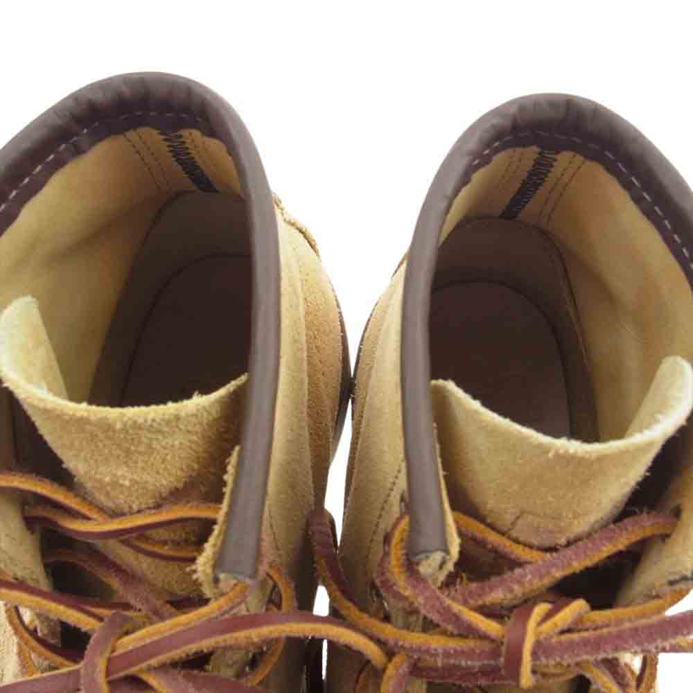 RED WING レッドウィング 8833 6 INCH CLASSIC MOC TOE モックトゥ ブーツ スエード ベージュ系 US8D【中古】