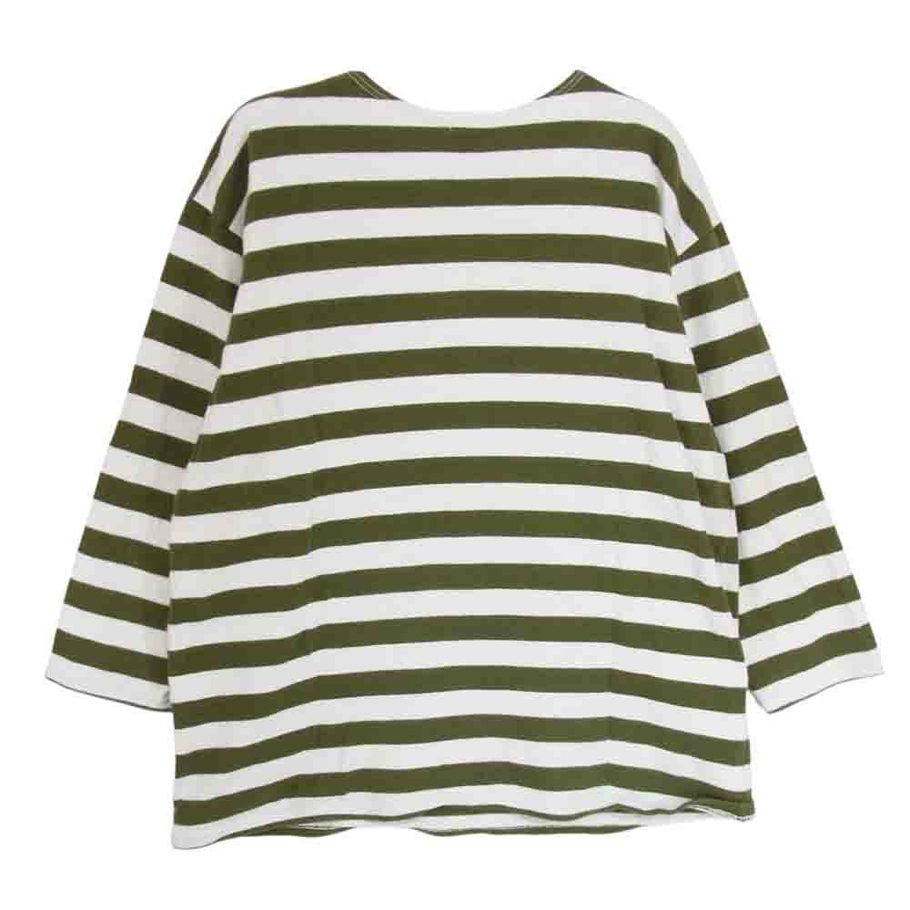 WAREHOUSE ウエアハウス ボーダーバスクシャツ 七分丈 Ｔシャツ グリーン系 42【中古】