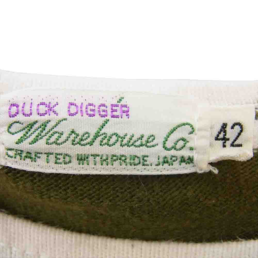 WAREHOUSE ウエアハウス ボーダーバスクシャツ 七分丈 Ｔシャツ グリーン系 42【中古】