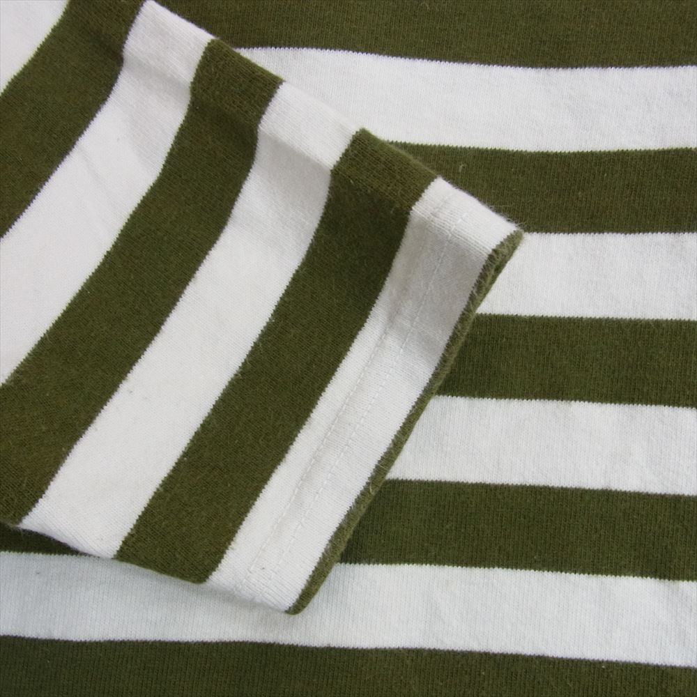 WAREHOUSE ウエアハウス ボーダーバスクシャツ 七分丈 Ｔシャツ グリーン系 42【中古】