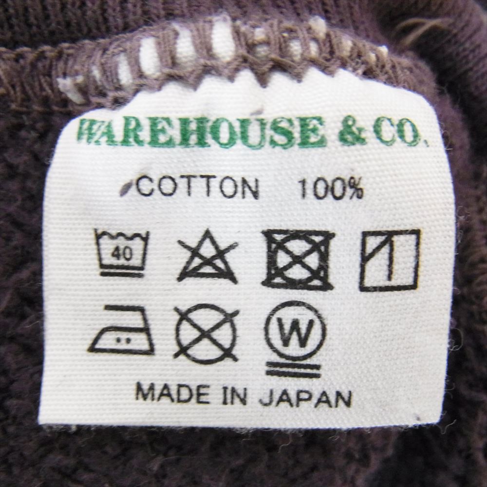 WAREHOUSE ウエアハウス 403 フロッキープリント クルー スウェット グレー系 44【中古】