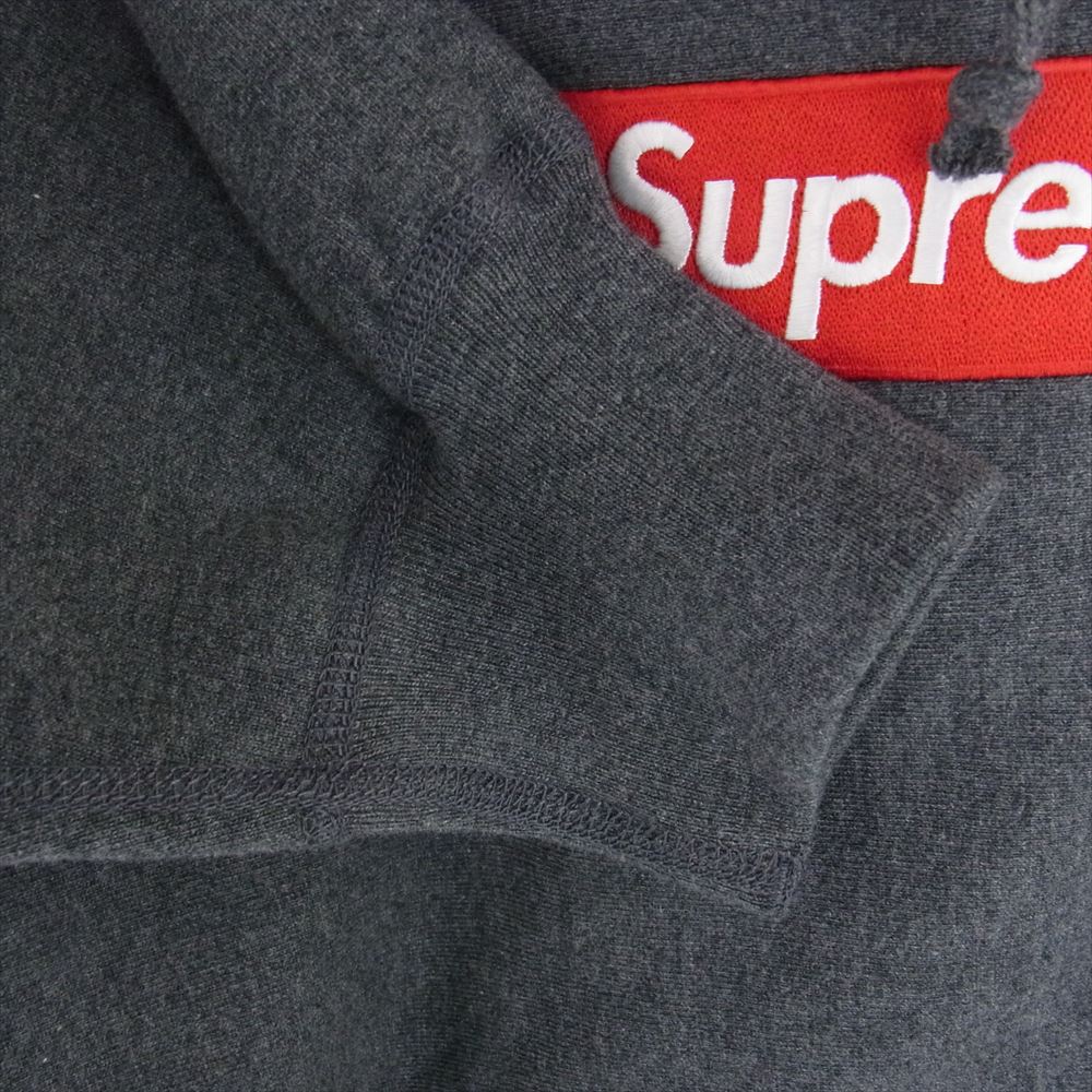 Supreme シュプリーム 21AW  Box Logo Hooded Sweatshirt ボックス ロゴ フーデッド スウェット シャツ パーカー グレー系 M【極上美品】【中古】