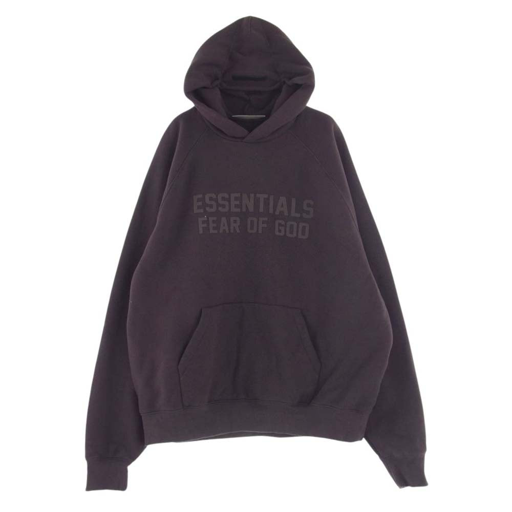 FEAR OF GOD フィアオブゴッド ESSENTIALS エッセンシャルズ ロゴ フーディー パーカー ブラウン系 M【中古】
