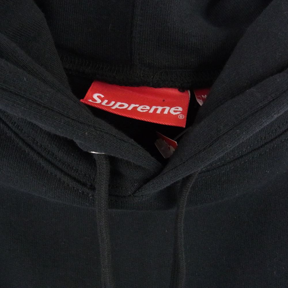 Supreme シュプリーム 18SS  Corner Label Hooded Sweatshirt コーナー ラベル ロゴ スウェットシャツ パーカー ブラック系 M【極上美品】【中古】