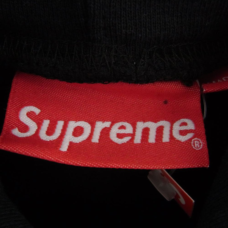 Supreme シュプリーム 18SS  Corner Label Hooded Sweatshirt コーナー ラベル ロゴ スウェットシャツ パーカー ブラック系 M【極上美品】【中古】