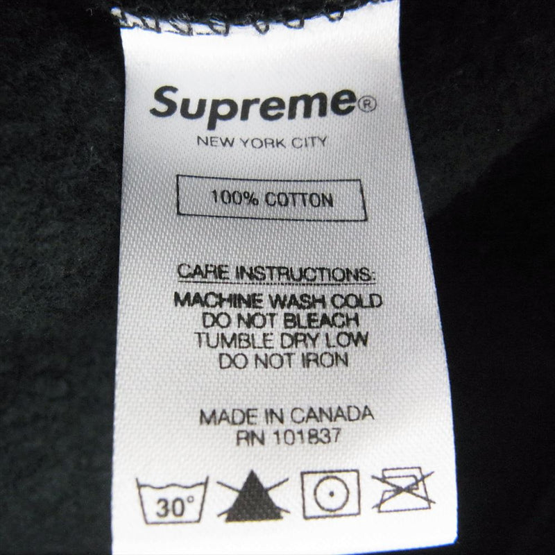 Supreme シュプリーム 18SS  Corner Label Hooded Sweatshirt コーナー ラベル ロゴ スウェットシャツ パーカー ブラック系 M【極上美品】【中古】