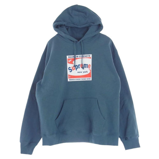 Supreme シュプリーム 21AW  Shine Hooded Sweatshirt シャイン フーディー スウェットシャツ パーカー  スレート L【極上美品】【中古】