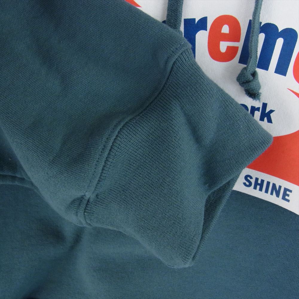 Supreme シュプリーム 21AW  Shine Hooded Sweatshirt シャイン フーディー スウェットシャツ パーカー  スレート L【極上美品】【中古】