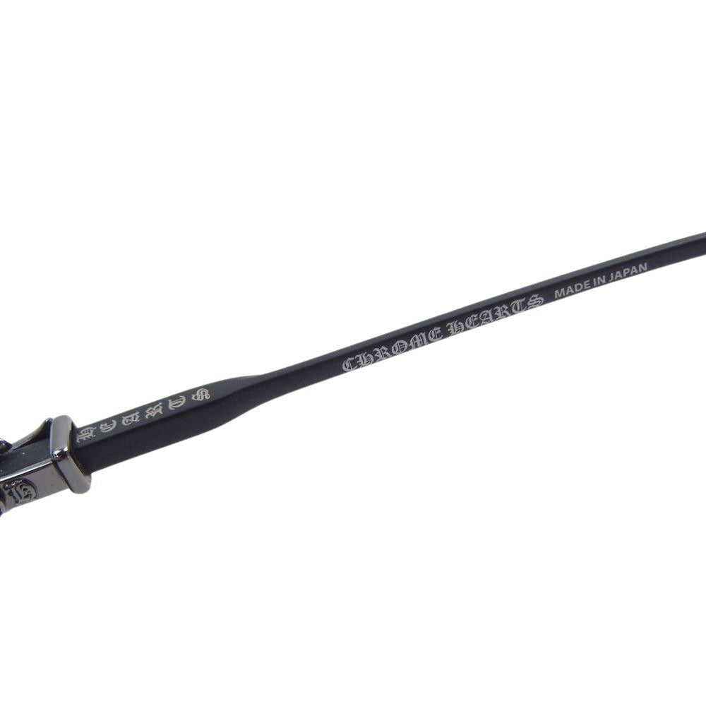 CHROME HEARTS クロムハーツ（原本無） INSTAOUNCE CHクロステンプル サングラス アイウェア 眼鏡  ブラック系 62□19-140【中古】