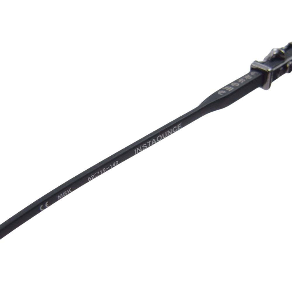CHROME HEARTS クロムハーツ（原本無） INSTAOUNCE CHクロステンプル サングラス アイウェア 眼鏡  ブラック系 62□19-140【中古】