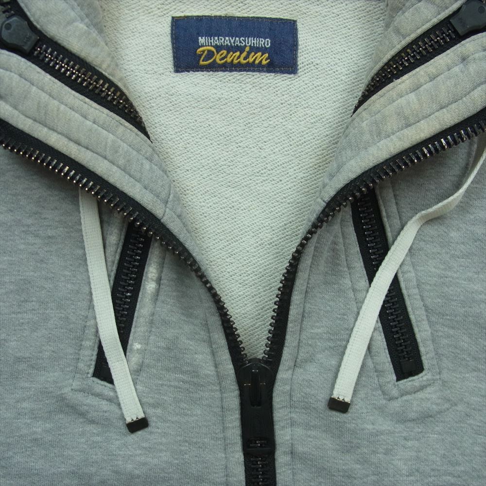MIHARA YASUHIRO ミハラヤスヒロ フルジップ スウェット パーカー コットン ポリエステル 日本製 グレー系 46【中古】