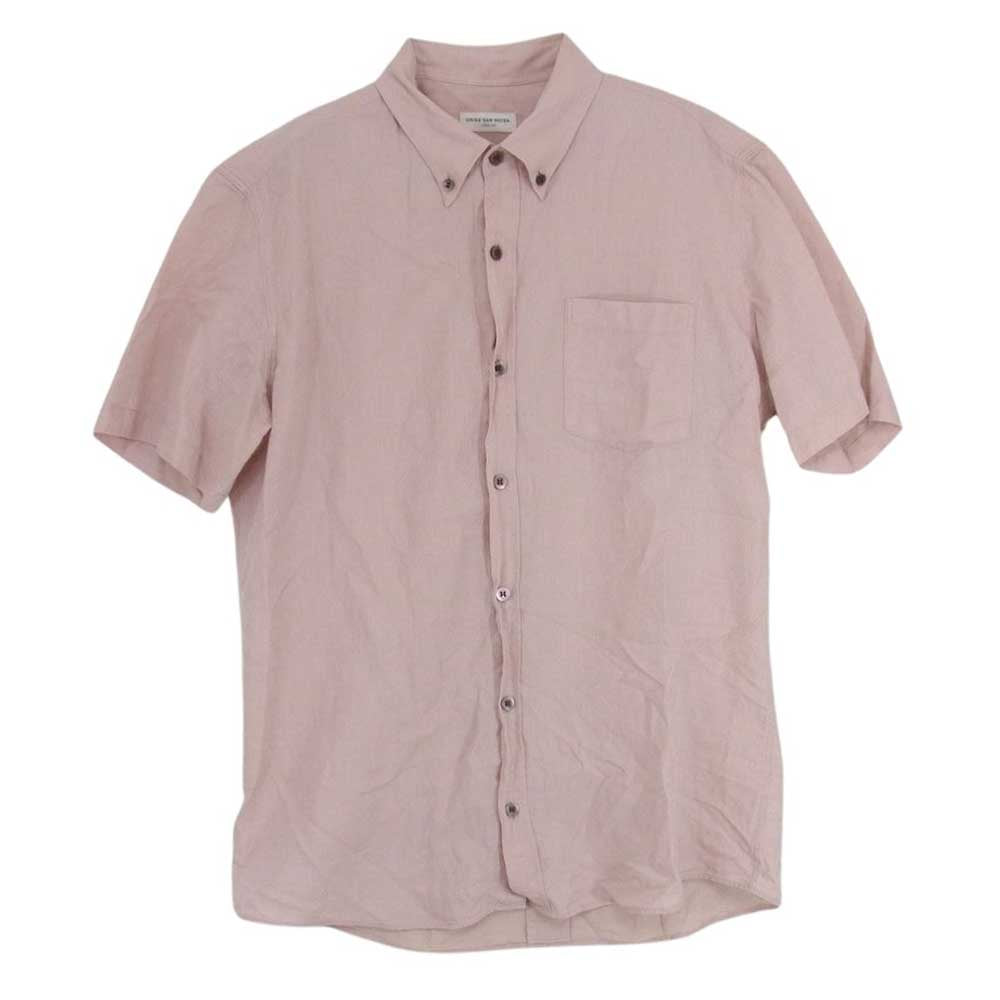 DRIES VAN NOTEN ドリスヴァンノッテン BD ボタンダウン 半袖 シャツ ピンク系 48【中古】