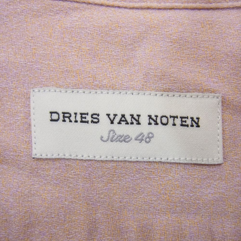 DRIES VAN NOTEN ドリスヴァンノッテン BD ボタンダウン 半袖 シャツ ピンク系 48【中古】