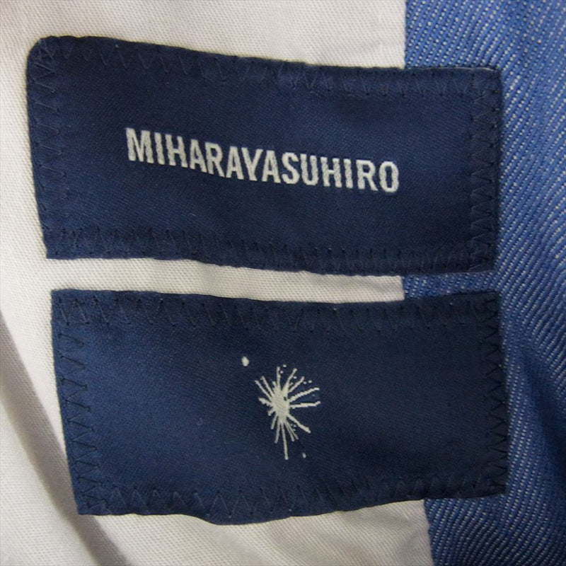 MIHARA YASUHIRO ミハラヤスヒロ 41021140-9 加工 デニム テーラード ジャケット インディゴブルー系 48【中古】
