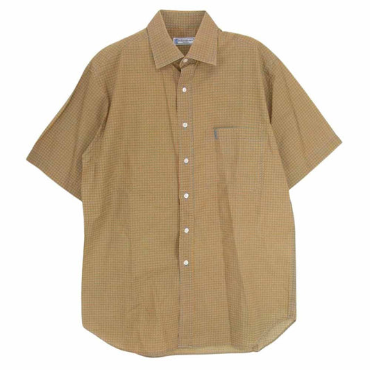 YVES SAINT LAURENT イヴサンローラン イタリア製 YSLロゴ刺繍 フラワー柄 半袖 シャツ マルチカラー系 15 1/2  39【中古】