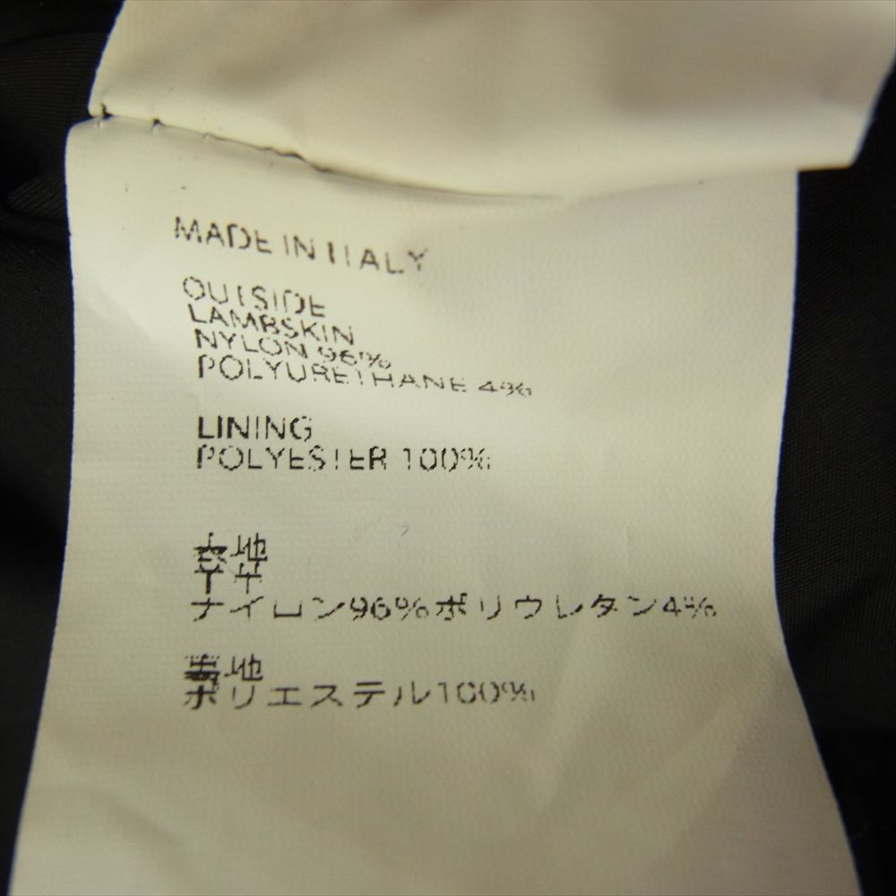 エンメティ giab's ARCHIVIO ジャブスアルキヴィオ 切替 シングル ライダースジャケット ラムスキン ブラック系 48【中古】